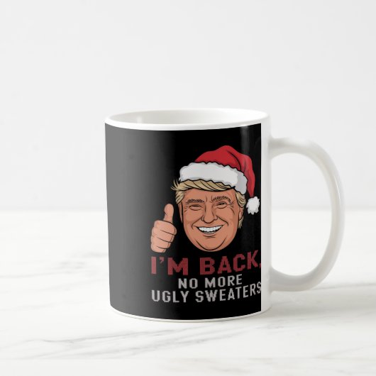 トランプおもしろいバッククリスマスの醜いセーターX コーヒーマグカップ (右)