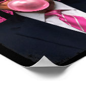 トランプおもしろいバブルガムピンクUsa国旗 ポスター (角)