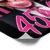 トランプおもしろいバブルガム1776ピンク国旗 ポスター (角)