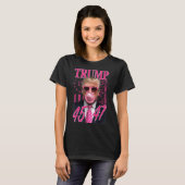 トランプおもしろいバブルガム1776ピンク国旗 Tシャツ (正面フル)