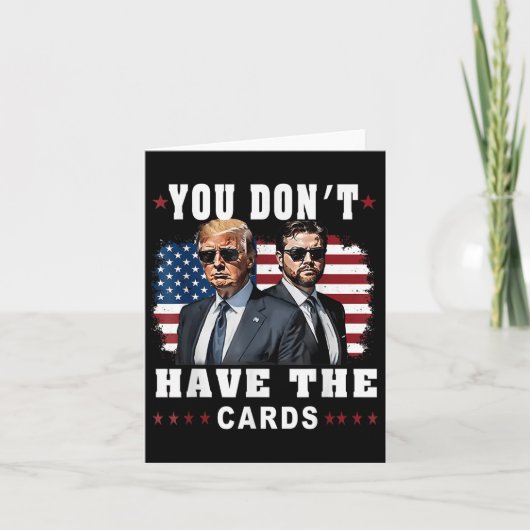 トランプおもしろいバンス米国旗はない カード (正面)