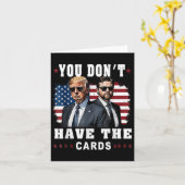 トランプおもしろいバンス米国旗はない カード (黄色い花)