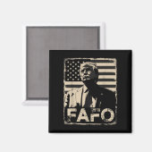 トランプおもしろいファフォレトロ米国国旗 マグネット (正面/裏面)