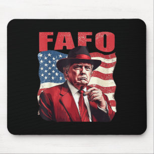 トランプおもしろいファフォーフェイフトランプ米国国旗 マウスパッド