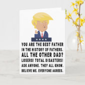 トランプおもしろいファーザーズ・デイ カード (黄色い花)