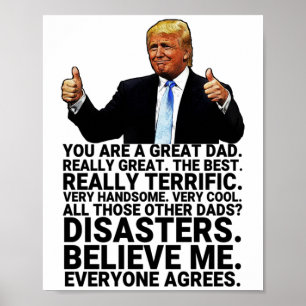 トランプおもしろいファーザー誕生日カード ポスター