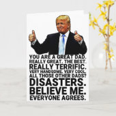 トランプおもしろいファーザー誕生日 カード (黄色い花)