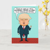 トランプおもしろいフェイクニュース誕生日 カード (黄色い花)