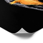 トランプおもしろいヘア投票カマ付き子供のない猫の女性 ポスター (角)