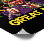 トランプおもしろいマルディグラスメイクマルディグラ素晴らしスアゲイン ポスター (角)