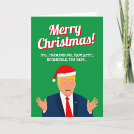 トランプおもしろいマンガのクリスマスグリーティングカード カード