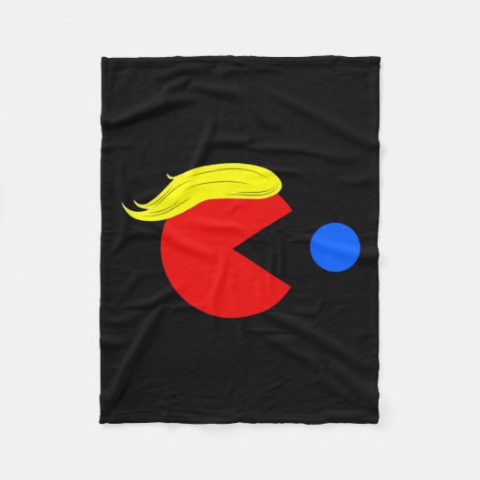 トランプおもしろいマン2024 Pac Tee - Trump Man Ne Pac Bl フリースブランケット (正面)