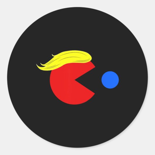 トランプおもしろいマン2024 Pac Tee - Trump Man Ne Pac Bl ラウンドシール (正面)