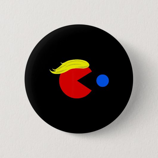 トランプおもしろいマン2024 Pac Tee - Trump Man Ne Pac Bl 缶バッジ (正面)