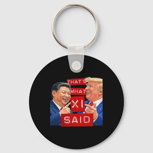 トランプおもしろいミームおもしろい キーホルダー (正面)