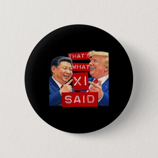 トランプおもしろいミームおもしろい 缶バッジ (正面)