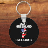 トランプおもしろいミームトランプのグリーンランドがグリーンランドGrを作る キーホルダー (正面)