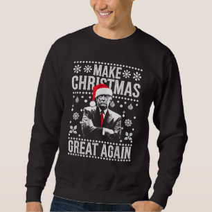 トランプおもしろいメイククリスマス再素晴らしびセーター スウェットシャツ