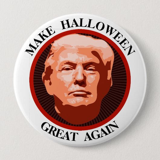 トランプおもしろいメイクハロウィン素晴らし 缶バッジ (正面)