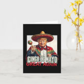 トランプおもしろいメイクCinco De Mayo再素晴らし度 カード (黄色い花)