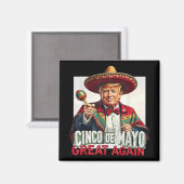 トランプおもしろいメイクCinco De Mayo再素晴らし度 マグネット (正面/裏面)