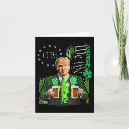 トランプおもしろいメイクSt patricks day再素晴らしび カード (正面)