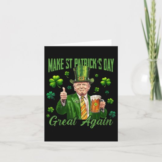 トランプおもしろいメイクSt patricks day再素晴らしび カード (正面)