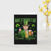 トランプおもしろいメイクSt patricks day再素晴らしび カード (黄色い花)