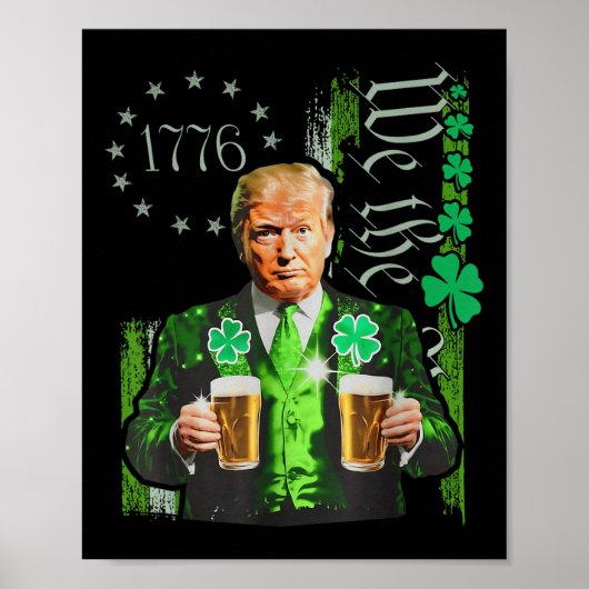 トランプおもしろいメイクSt patricks day再素晴らしび ポスター (正面)