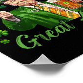 トランプおもしろいメイクSt patricks day再素晴らしび ポスター (角)