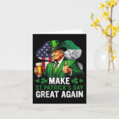 トランプおもしろいメイクSt patricks day2025素晴らし年 カード (黄色い花)