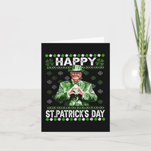 トランプおもしろいメイクSt patricks day2025素晴らし年 カード (正面)