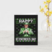 トランプおもしろいメイクSt patricks day2025素晴らし年 カード (黄色い花)