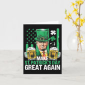 トランプおもしろいメイクSt patricks day2025素晴らし年 カード (黄色い花)