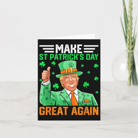 トランプおもしろいメイクSt patricks day2025素晴らし年 カード (正面)