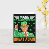 トランプおもしろいメイクSt patricks day2025素晴らし年 カード (黄色い花)