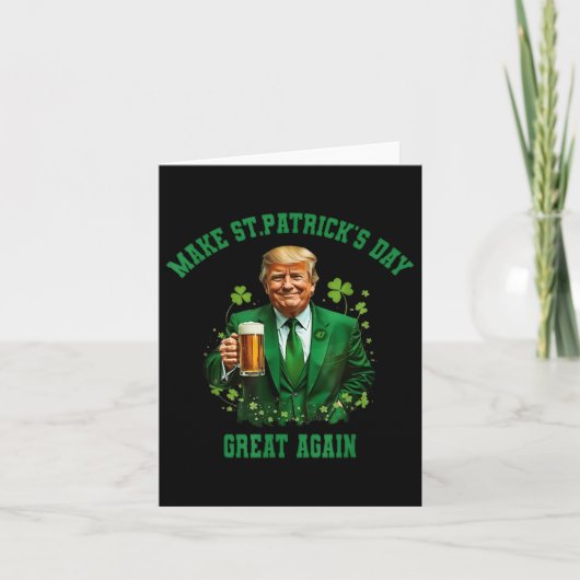 トランプおもしろいメイクSt patricks day2025素晴らし年 カード (正面)