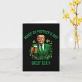 トランプおもしろいメイクSt patricks day2025素晴らし年 カード (黄色い花)