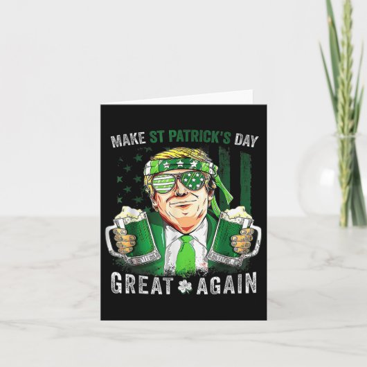 トランプおもしろいメイクSt patricks day2025素晴らし年 カード (正面)