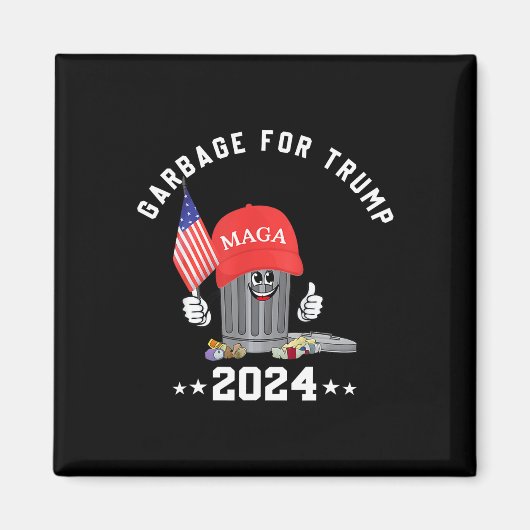 トランプおもしろいメガゴミ缶マンガのキャラクター名 マグネット (正面)