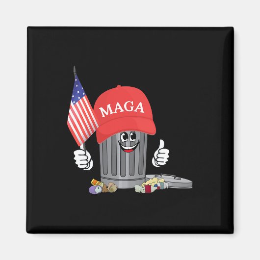 トランプおもしろいメガゴミ缶マンガのキャラクター名 マグネット (正面)