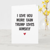 トランプおもしろいラブ政治的ユーモアバレンタイン カード (黄色い花)