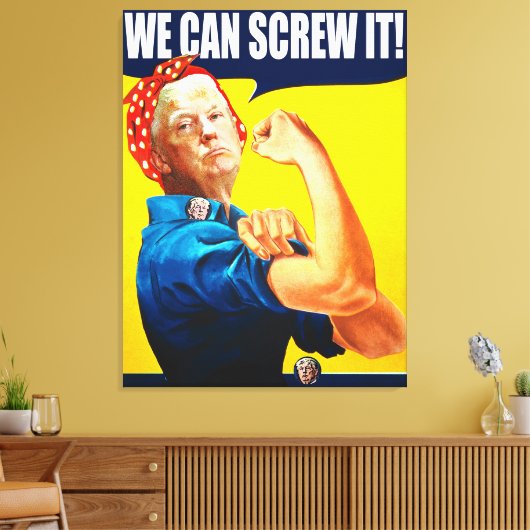 トランプおもしろいヴィンテージのポスター「私たちはそれを行うことができる」リメイク キャンバスプリント (インサイチュ (リビング))