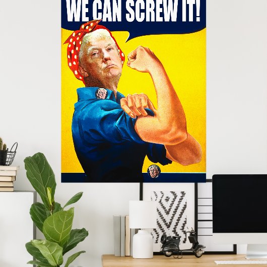 トランプおもしろいヴィンテージのポスター「私たちはそれを行うことができる」リメイク ポスター (ホームオフィス)