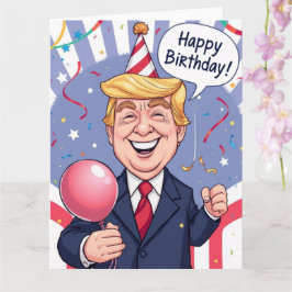 トランプおもしろいーのハッピーバースデーカーパーソナライズされたド カード