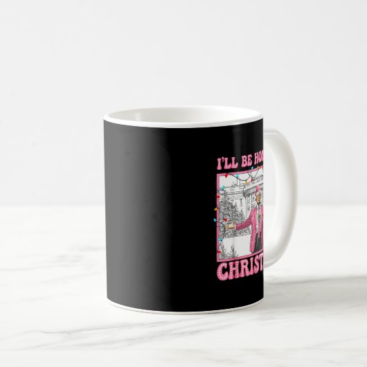 トランプおもしろいー私はクリスマスクリスマスサンタのために家に帰る コーヒーマグカップ (正面右)