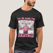 トランプおもしろいー私はクリスマスクリスマスサンタのために家に帰る Tシャツ (正面)
