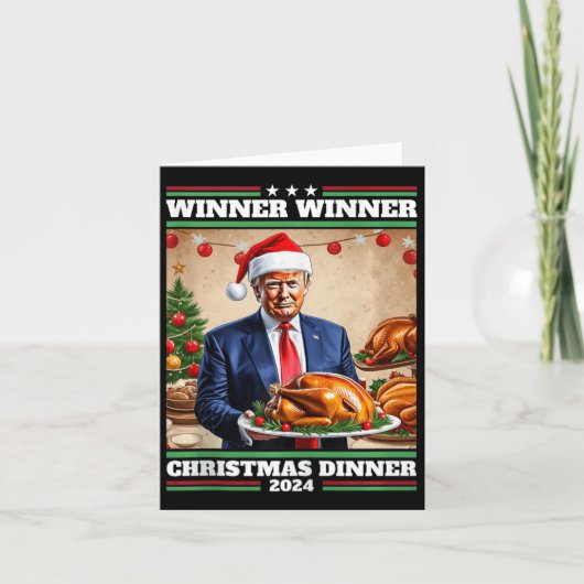 トランプおもしろい勝者の勝者クリスマスディナータンクへ カード (正面)