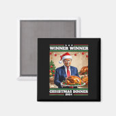 トランプおもしろい勝者の勝者クリスマスディナータンクへ マグネット (正面/裏面)