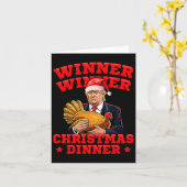 トランプおもしろい勝者の勝者クリスマスディナートルコ カード (黄色い花)